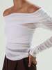 Sovere Rise Mesh Off the Shoulder Top - Thumbnail 4