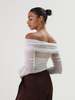 Sovere Rise Mesh Off the Shoulder Top - Thumbnail 7