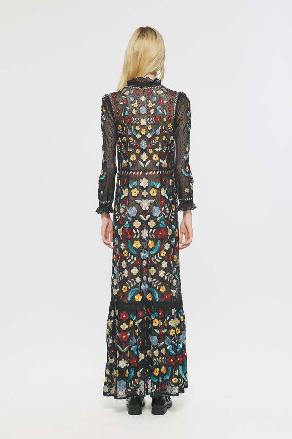 sachin and babi light blue dress Juliet Vintage Tablecloth Maxi Dress in First Tulips of Spring – All About  Audrey Vintage Boutique