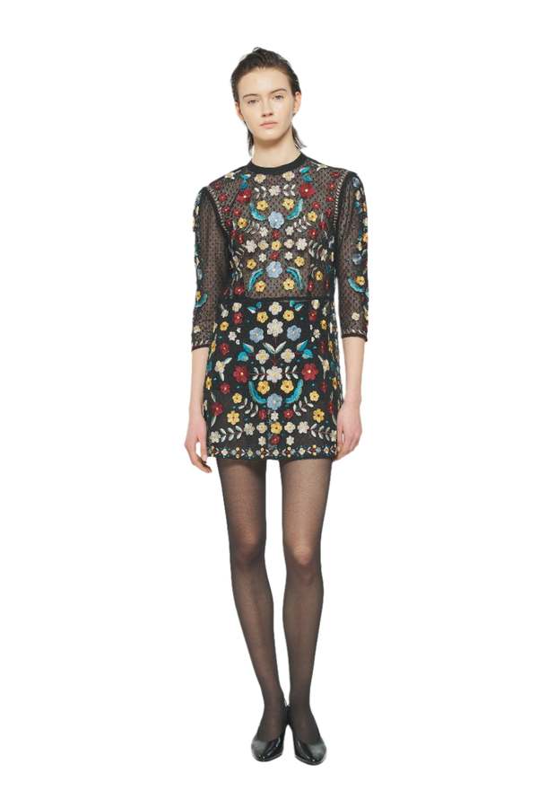 Antik Batik Ariani Embroidered Mini Dress | Garmentory