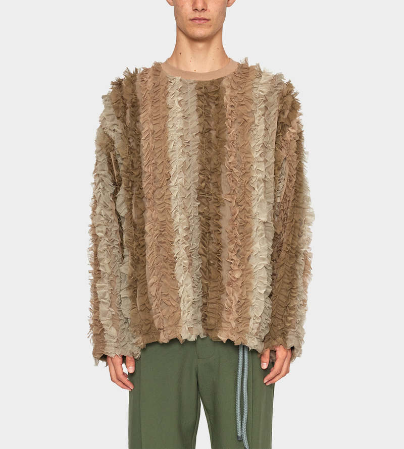 トップス SONG FOR THE MUTE OVERSIZED SWEATER Song for the Mute Oversized Pullover - Taupe | Garmentory