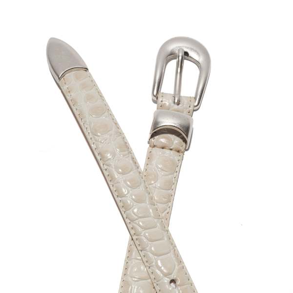 Our Legacy - 2 cm Belt Vanilla Croc Bull Hide