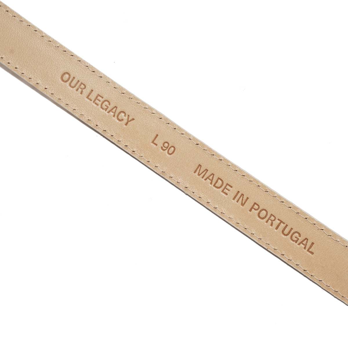 Our Legacy 2cm Bull Hide Belt - Vanilla Croc | Garmentory
