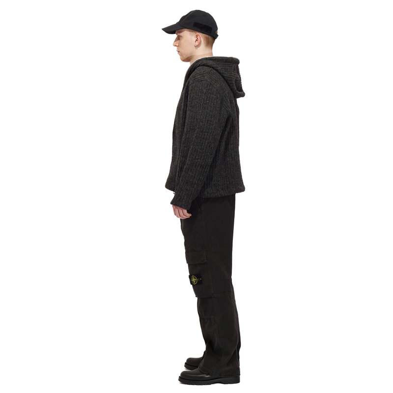 ourlegacy ニットポロ　46 Our Legacy - Lad Sweatshirt Worn Black Athletic Rib