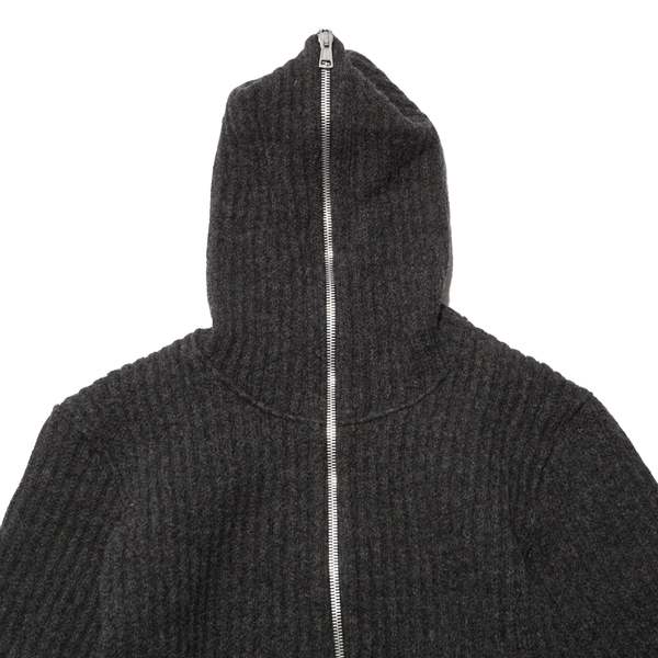 アウターその他 Our Legacy Zip-Up Knit Hooded Outerwear Our Legacy - Full Zip Hood Antracite Mega Rib Wool