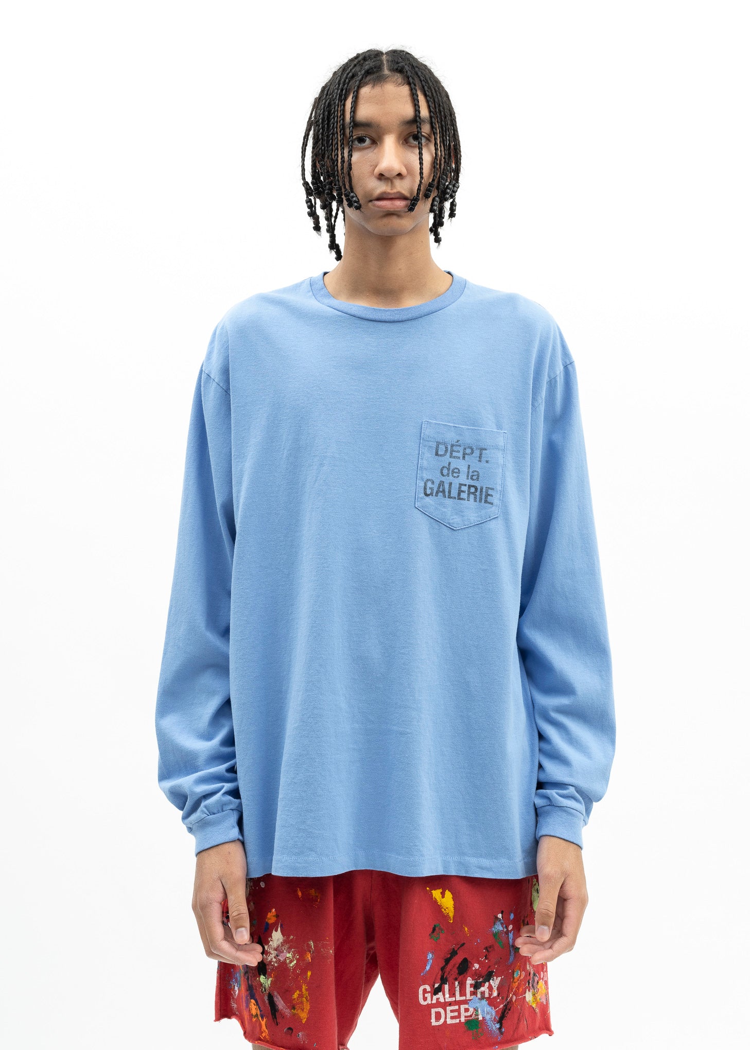 Gallery Dept LS Tee - Blue/Black | Garmentory