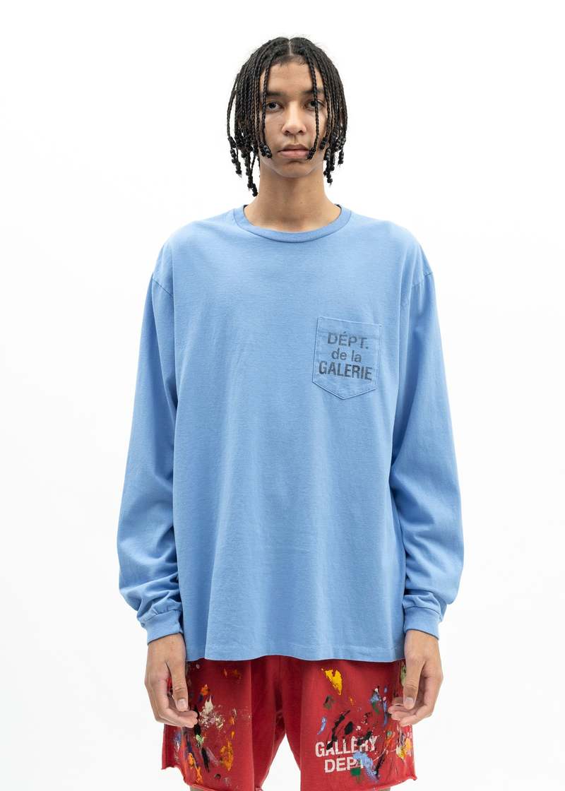 Gallery Dept LS Tee - Blue/Black | Garmentory