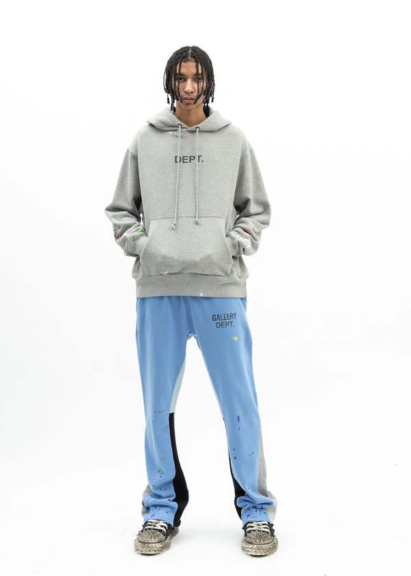 Gallery Dept Paint Splatter Hoodie - Heather Grey | Garmentory