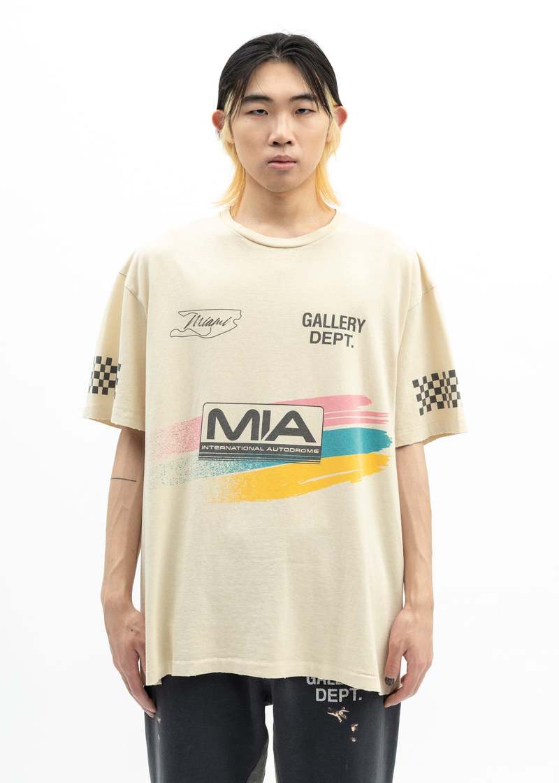 Gallery Dept Miami Grand Prix 2024 Tee - Cream | Garmentory