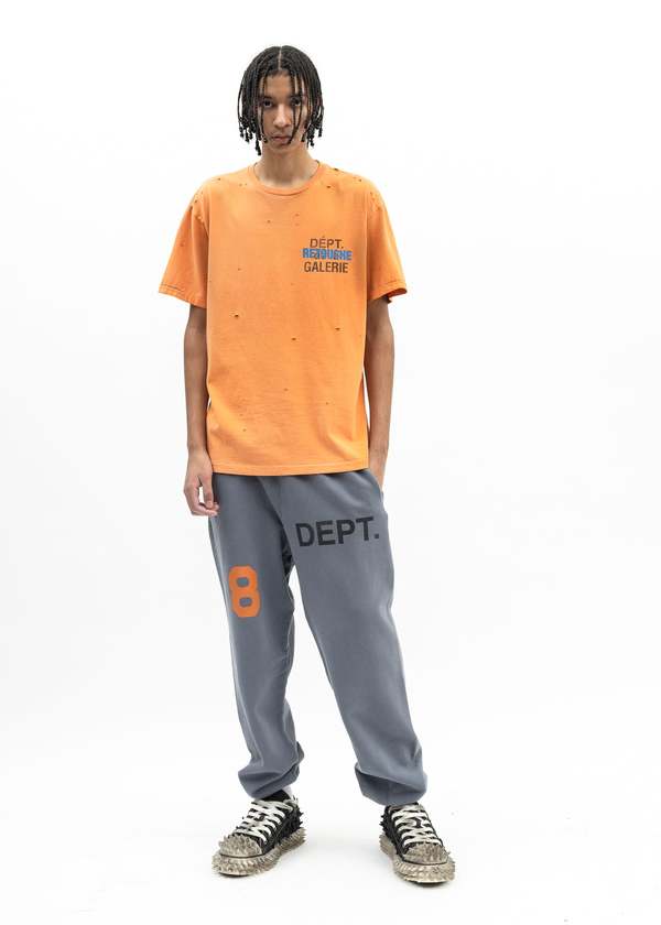 Gallery Dept Retouche Distressed Tee - Orange | Garmentory