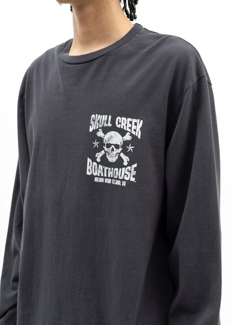 関税送料込み■GALLERY DEPT■Skull Creek 長袖Tシャツ Gallery Dept Skull Creek Boathouse LS - Grey | Garmentory