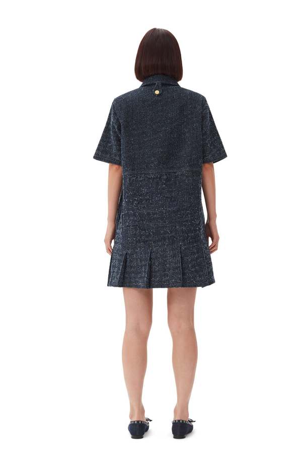 midi denim halter dress AFTER DARK Color:Misty  Blue tb>100 Time and Tru Maternity 0) Model Is 59