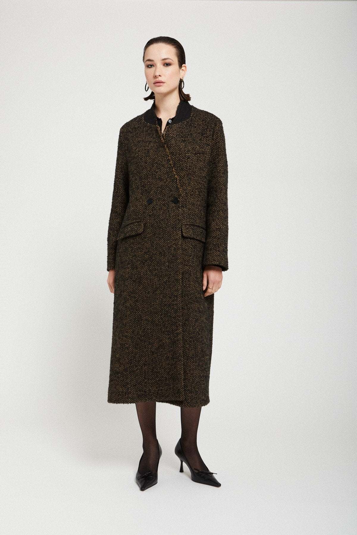 Ottod'Ame Tweed Double-Breasted Coat - Image 1 of 4
