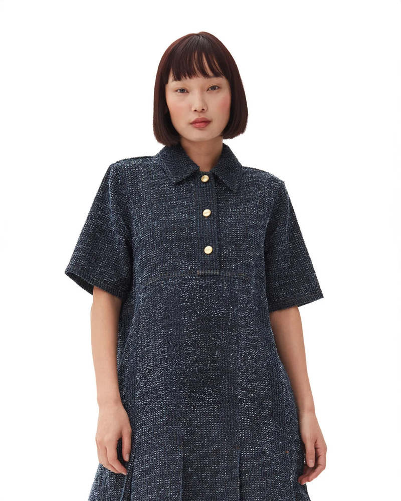 aztec design dress Mini Printed Western Material Theory Women's Short Sleeve Color:OTR Rinse Stagecoach