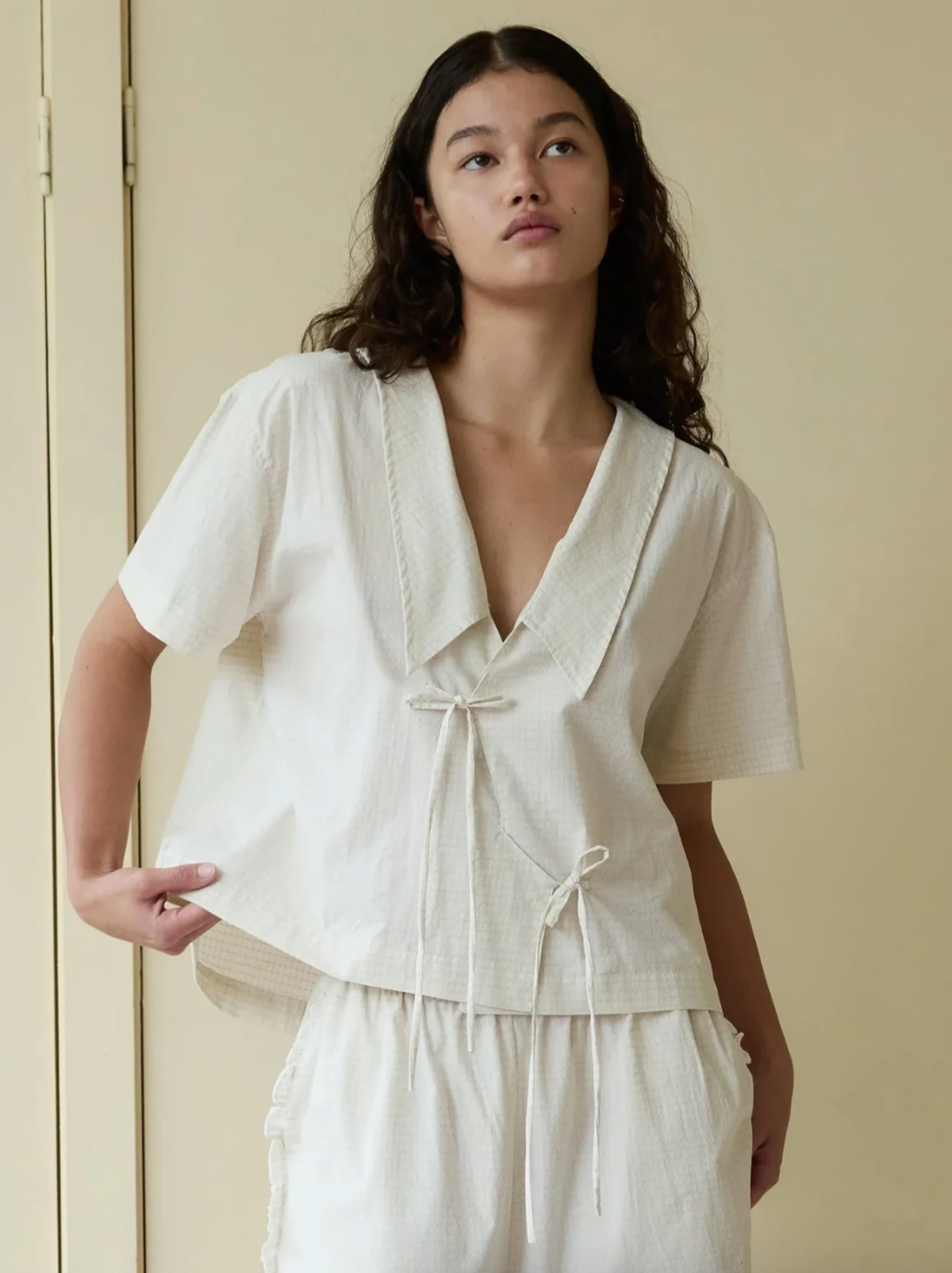トップス IENA DEIJI STUDIOS ONE PANEL BLOUSE Deiji Studios One Panel Top - White | Garmentory