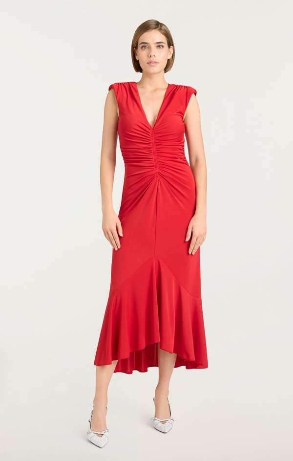 Cinq Sept Dianne Dress - Candy Apple Red | Garmentory Cinq Sept Dianne Dress - Candy Apple Red | Garmentory