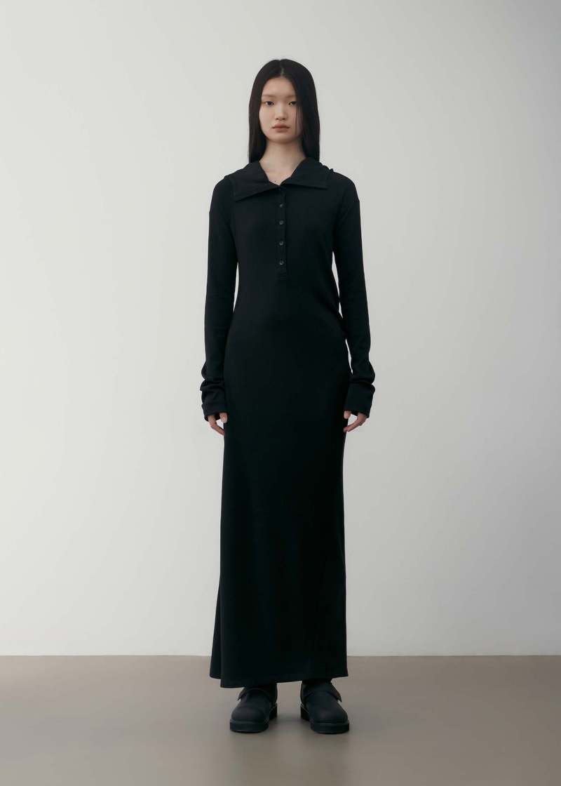 ★EXPIRED GIRL★20'S MAXI HOODIE DRESS BLACK★韓国送料込 LOW CLASSIC Maxi Hoodie Dress - Black | Garmentory