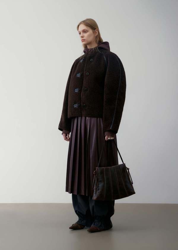 LOW CLASSIC Reversible Shearling Jacket - Black | Garmentory