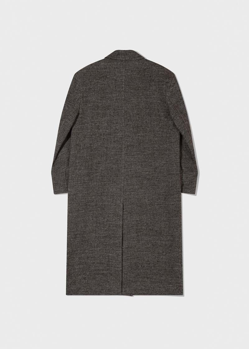 [LOW CLASSIC] / ☆ 24SS OVER FIT BELTED COAT / MELANGE GREY LOW CLASSIC Oversized Wool Coat - Grey Melange | Garmentory