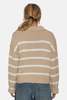 The Tile Club Jackie Striped Sweater - Beige/White - Thumbnail 3