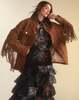 Cynthia Rowley Westward Fringe Suede Jacket - Chestnut Brown - Thumbnail 2