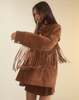 Cynthia Rowley Westward Fringe Suede Jacket - Chestnut Brown - Thumbnail 5