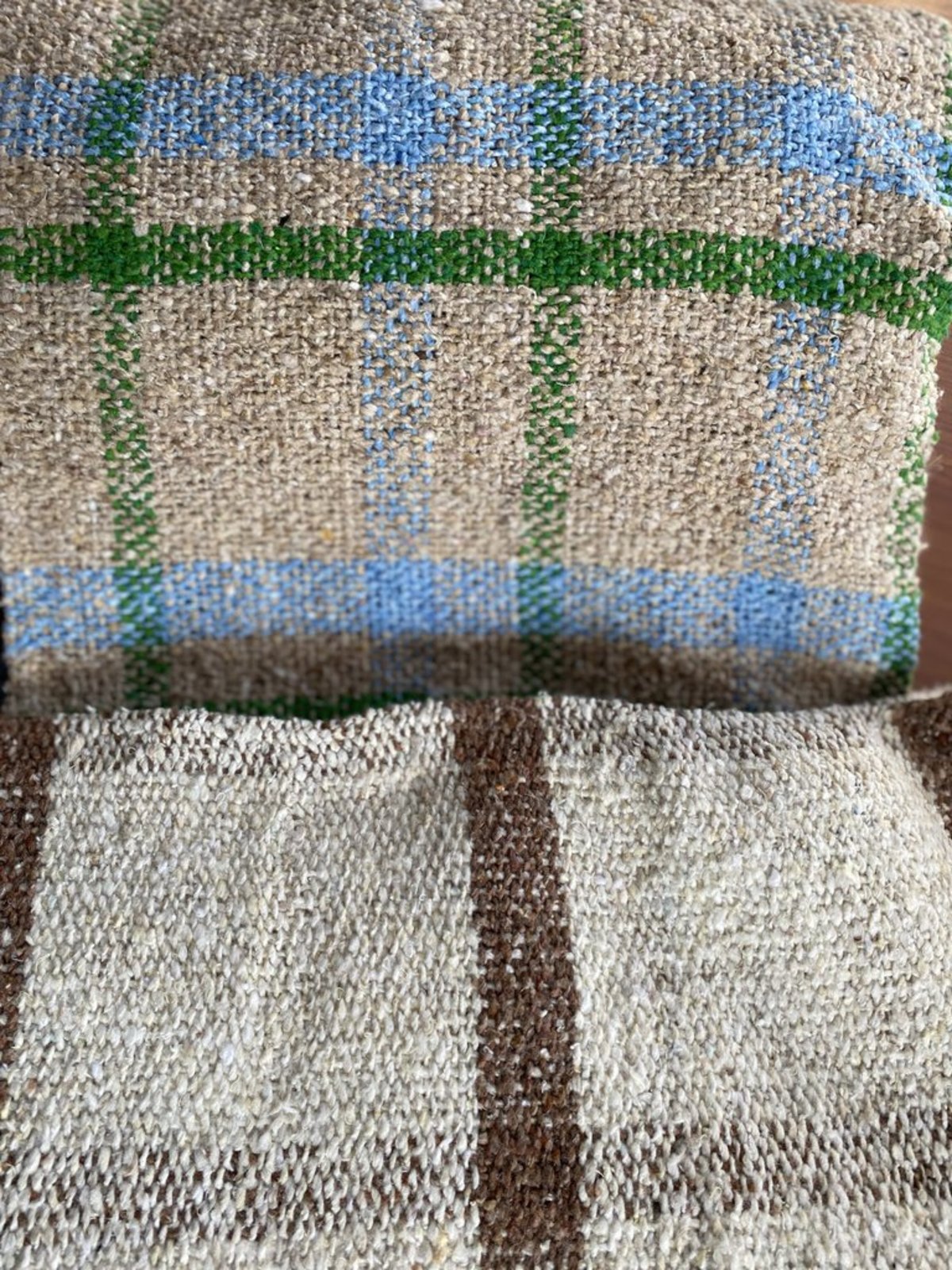 Sundream Sustainable Throw Blanket Cream/Coffee Plaid Garmentory