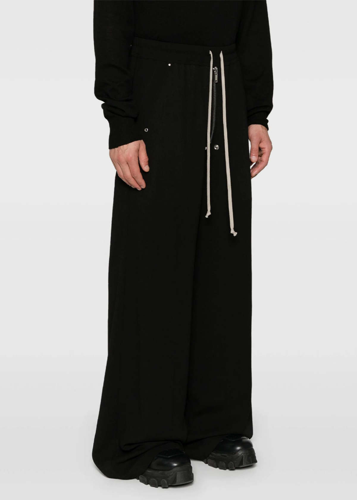 Rick Owens Wide Bela Pants - Black | Garmentory