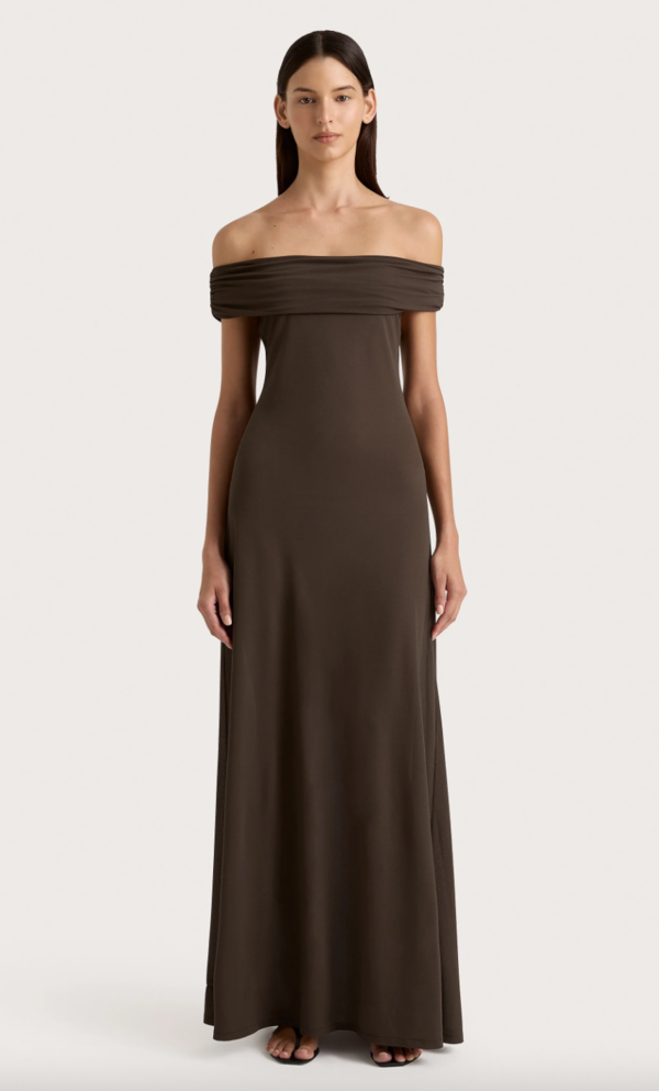 knee length dresses for ladies Faithfull The Brand Women's Oda Maxi Dress  Saint Bernard