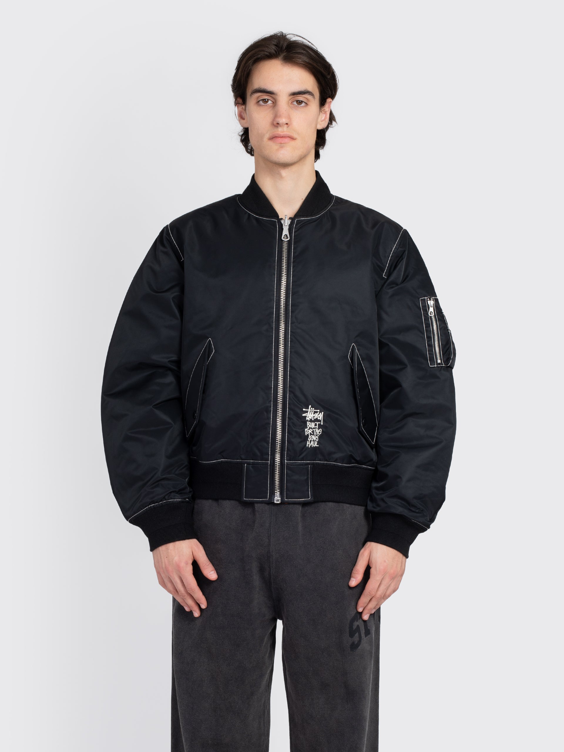 ジャケット・アウター STUSSY BUILT REVERSIBLE BOMBER JACKET M Stussy: Built Reversible Bomber Jacket - Olive – arts - rec