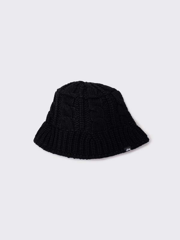 帽子 stussy waves knit bucket hat Black 帽子 stussy waves knit bucket hat Black Stussy Waves Knit