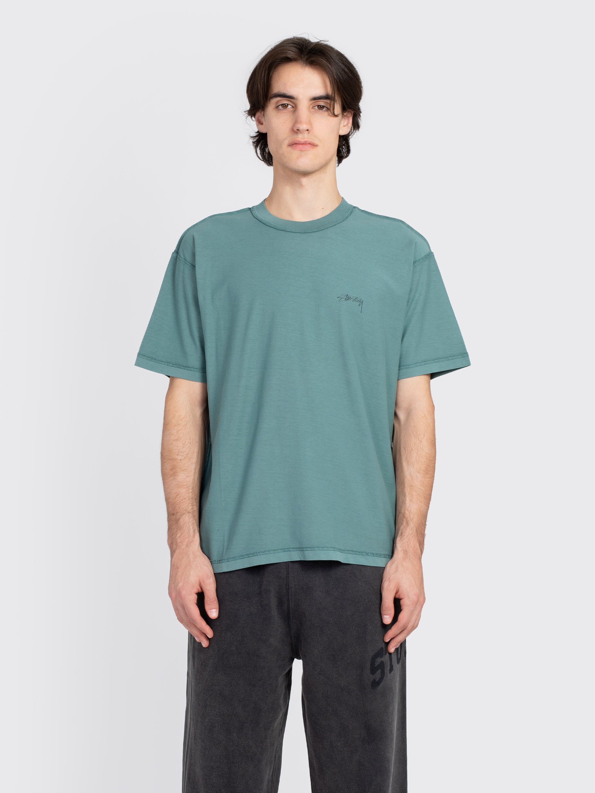 Stussy Lazy SS Tee - Deep Teal | Garmentory