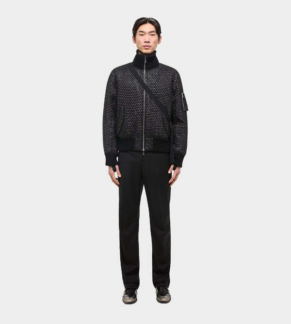 Helmut Lang Seatbelt Bubble Wrap Bomber - Black | Garmentory