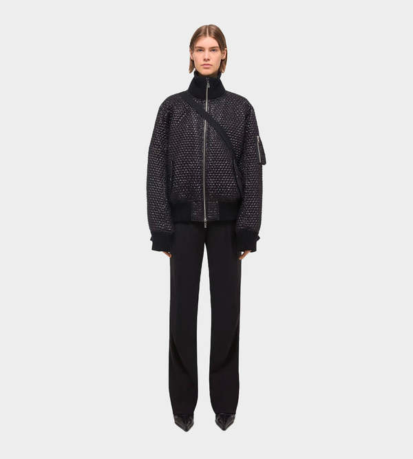 Helmut Lang Seatbelt Bubble Wrap Bomber - Black | Garmentory