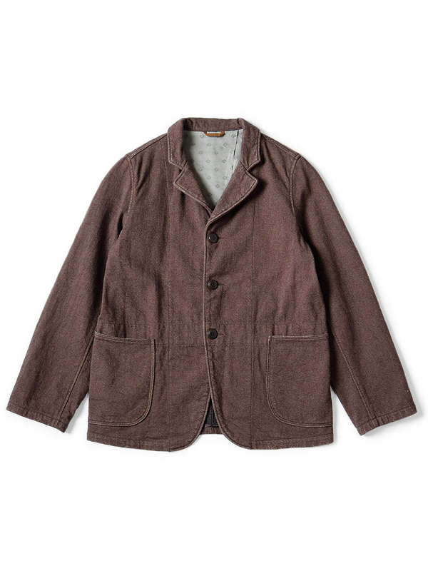 Kapital Twill Aging Wool Hospital Jacket - Brown