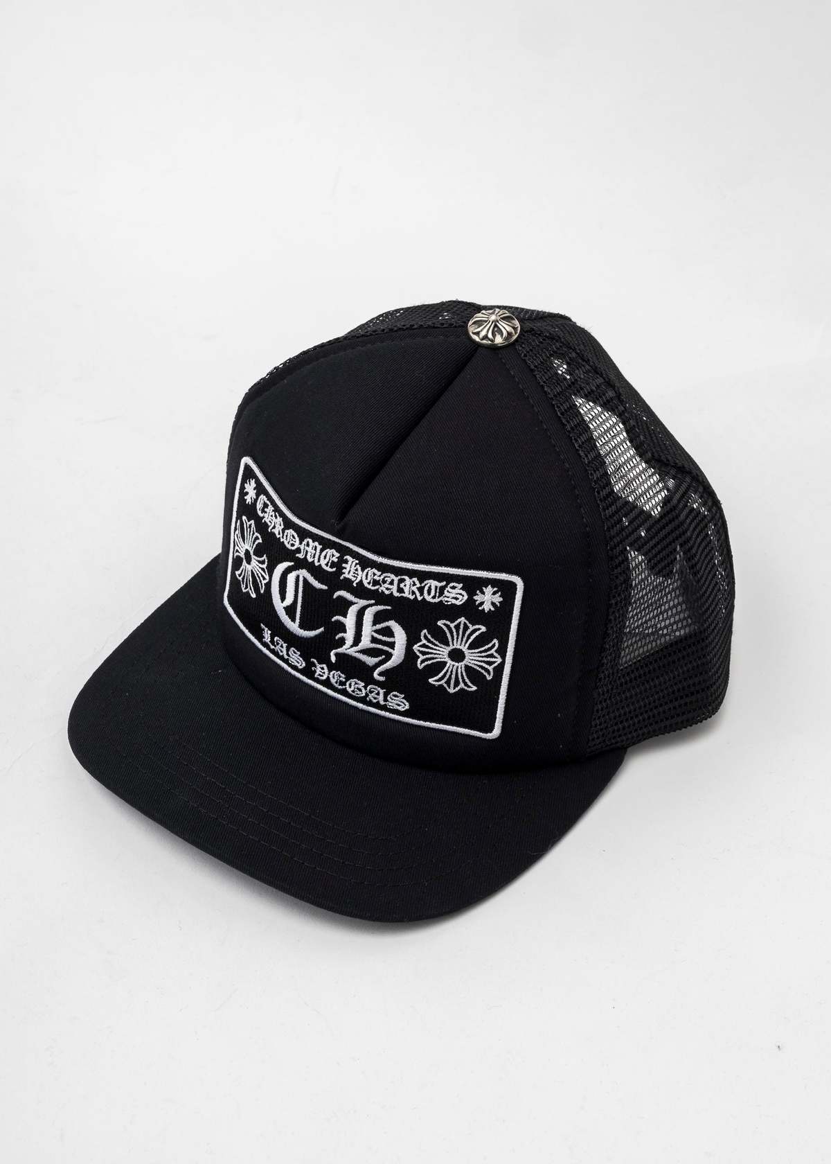 【人気/関税/送料込み】 Chrome Hearts CH Las Vegas Trucker Ha Chrome Hearts CH Las Vegas Trucker Hat - Black Hats