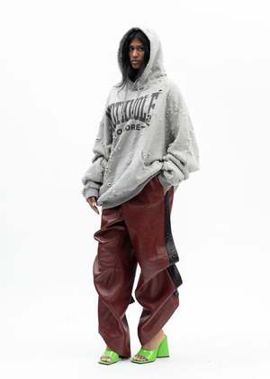トップス doublet THECURE ZOMBIE SILHOUETTE HOODIE Doublet Zombie Silhouette Hoodie - Grey | Garmentory