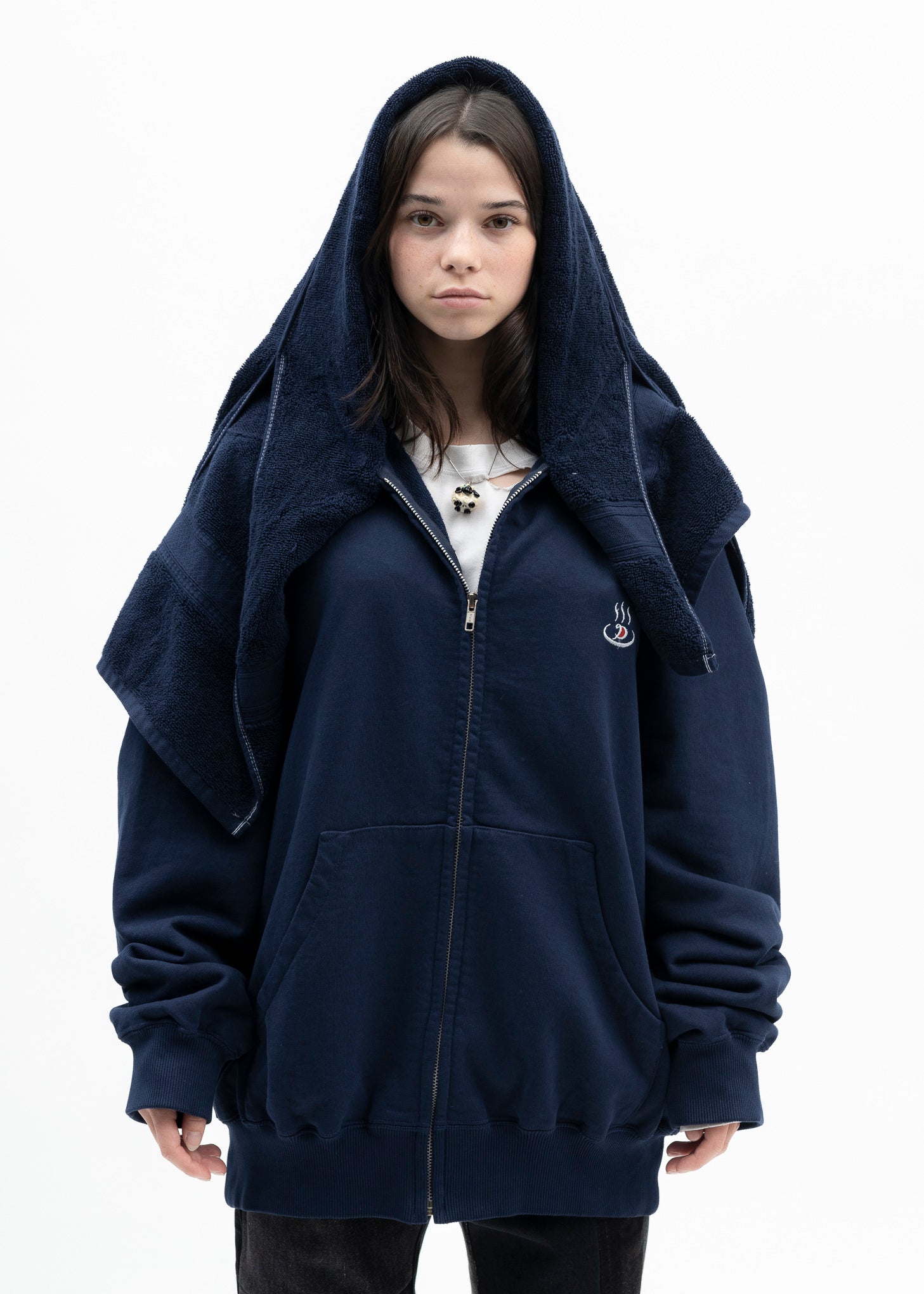 トップス doublet 24AW ONSEN TOWEL HOODIE doublet Red Onsen Towel Hoodie Doublet