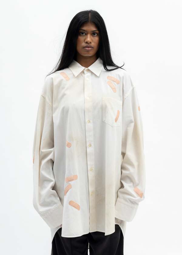 トップス doublet BANDAGE EMBROIDERY L/S T-SHIRT M Doublet Bandage Embroidery T-shirt | Neutrals | FARFETCH