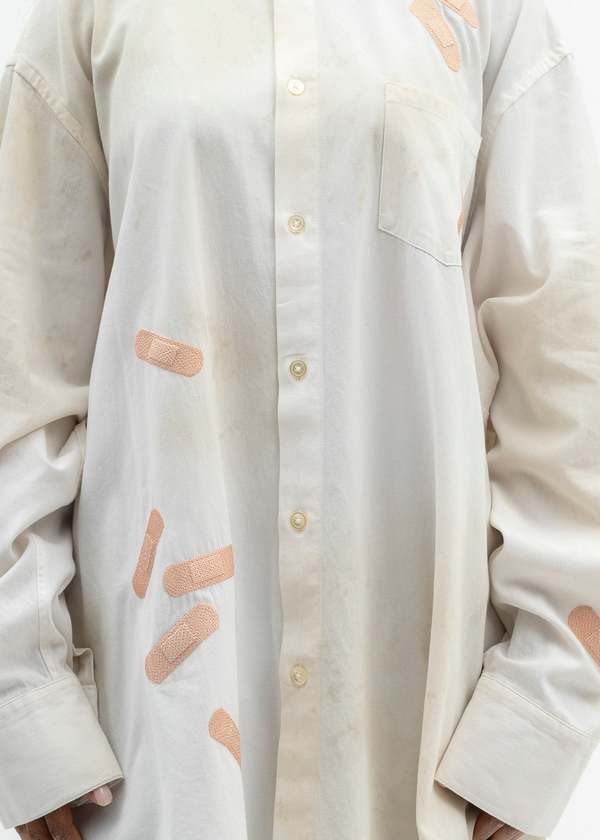 Doublet Bandage Embroidery Shirt - White | Garmentory