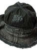 Kapital 11.5oz Denim The Old Man and The Sea Hat - Crash Remake Black/Black - Thumbnail 9