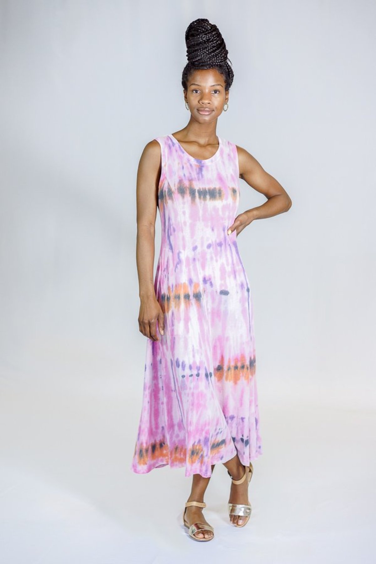 fitted lace wedding dress Stripe Tie-Dye Printed Maxi Dress  Wholesale Capella Apparel
