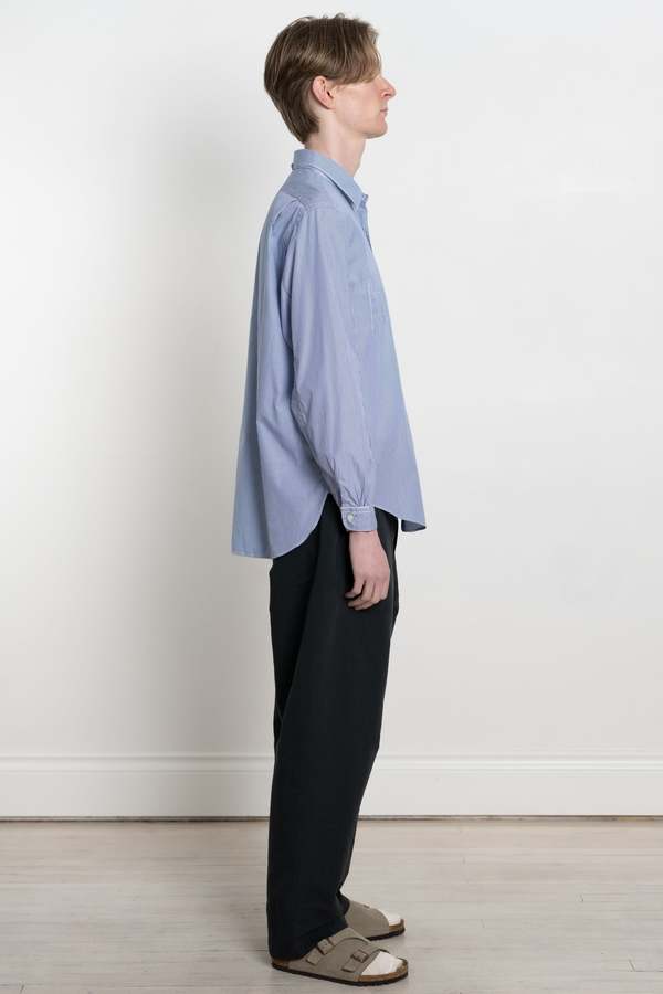 トップス ENDS and MEANS Aldous shirts Natural M Aldous-Shirts-Green-Stripe-