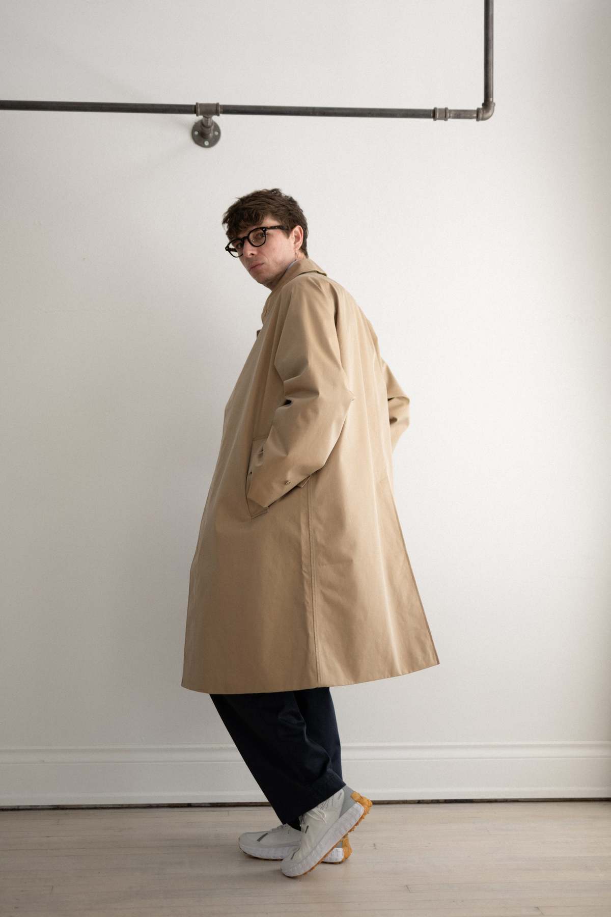 GORE-TEX-Balmacaan-Coat-Beige-