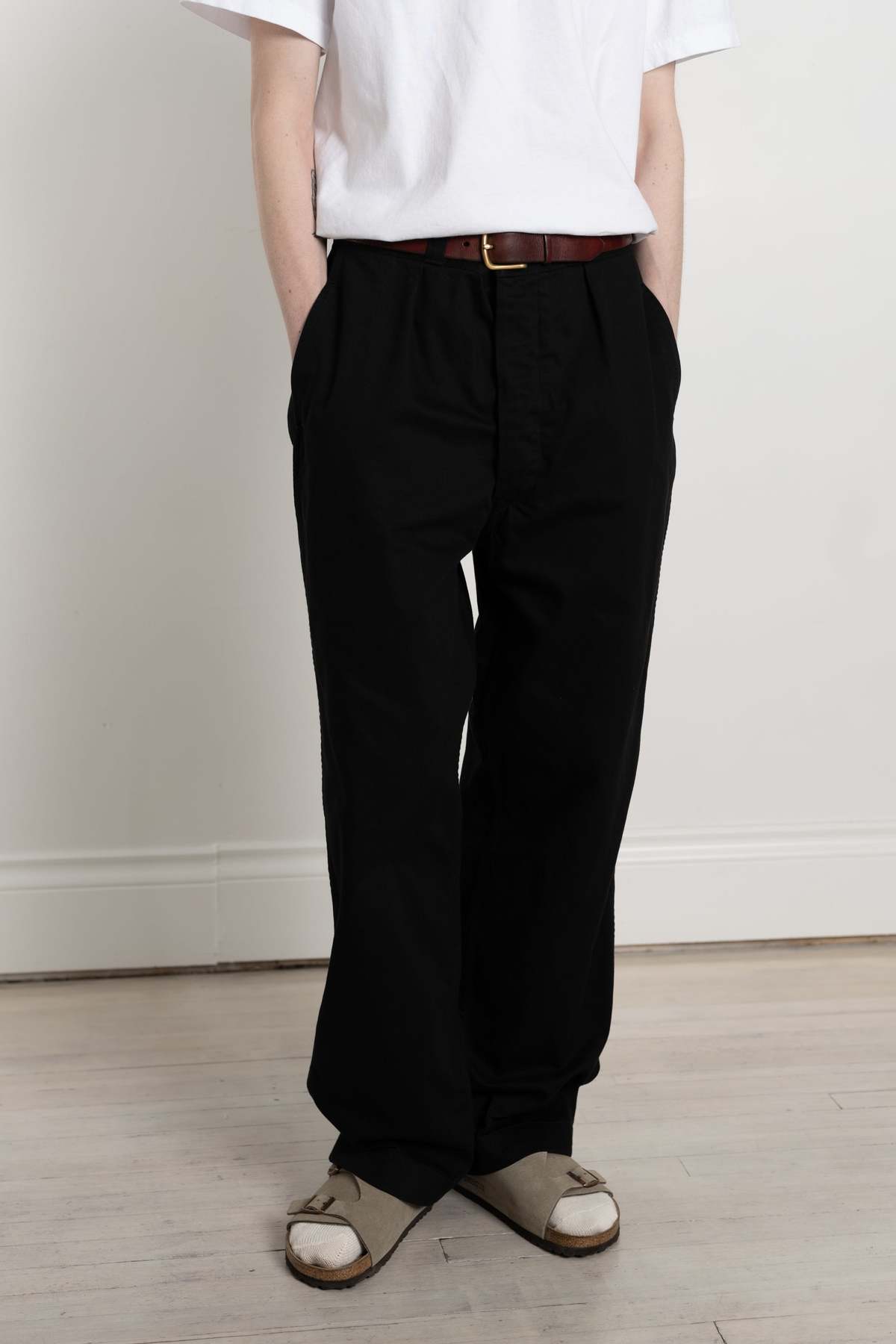 Orslow M-52 Orslow French Army Trouser Wide Fit - Black | Garmentory