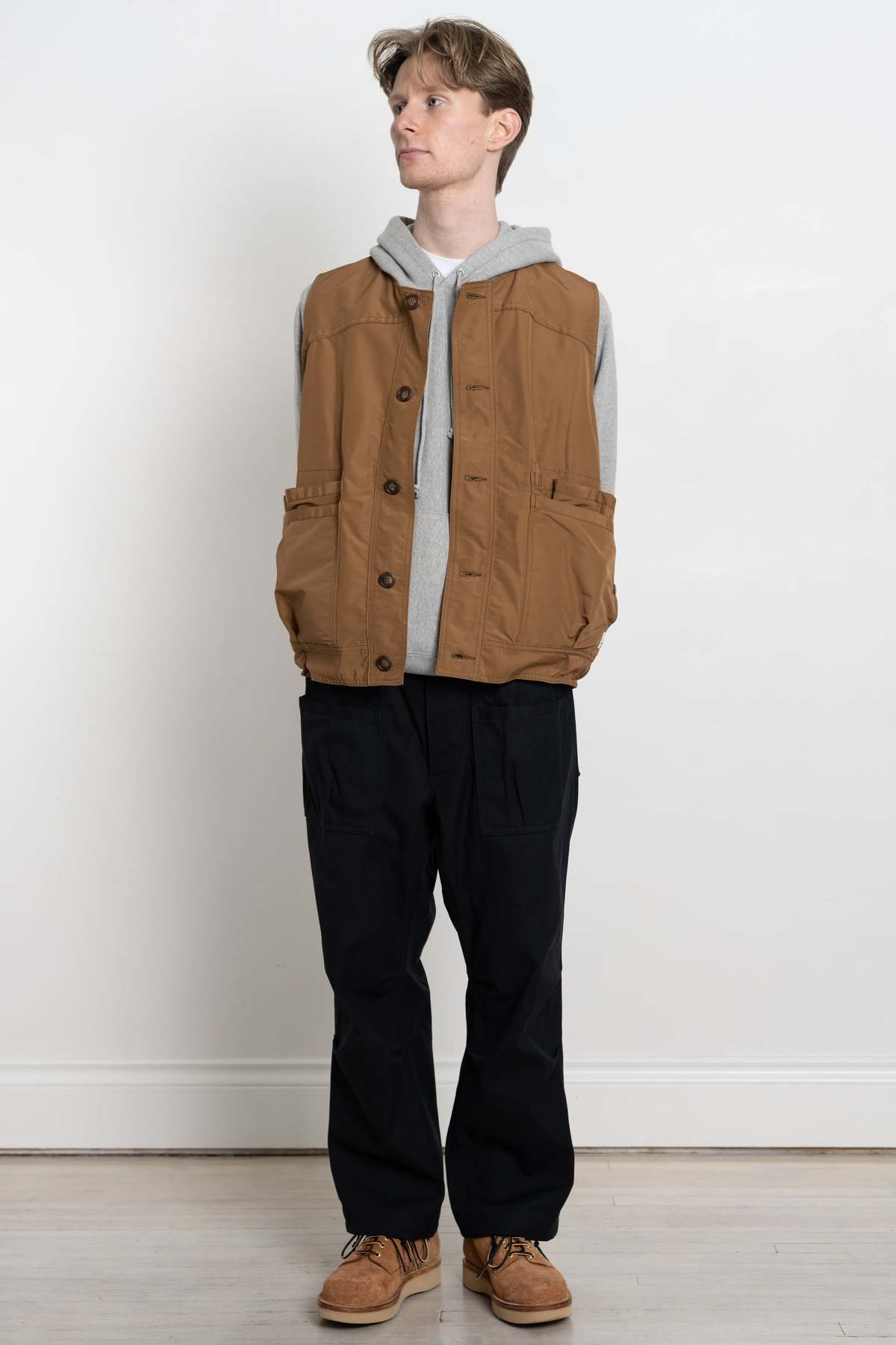 トップス SASSAFRAS OVERGROWN HIKER VEST M SIZE Sassafras Overgrown Hiker Vest | Dusty Gray | Canoe Club