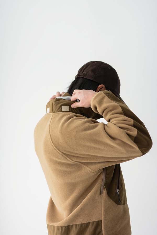 ENDS and MEANS Tactical Fleece Zip Jacket - Brown/Beige