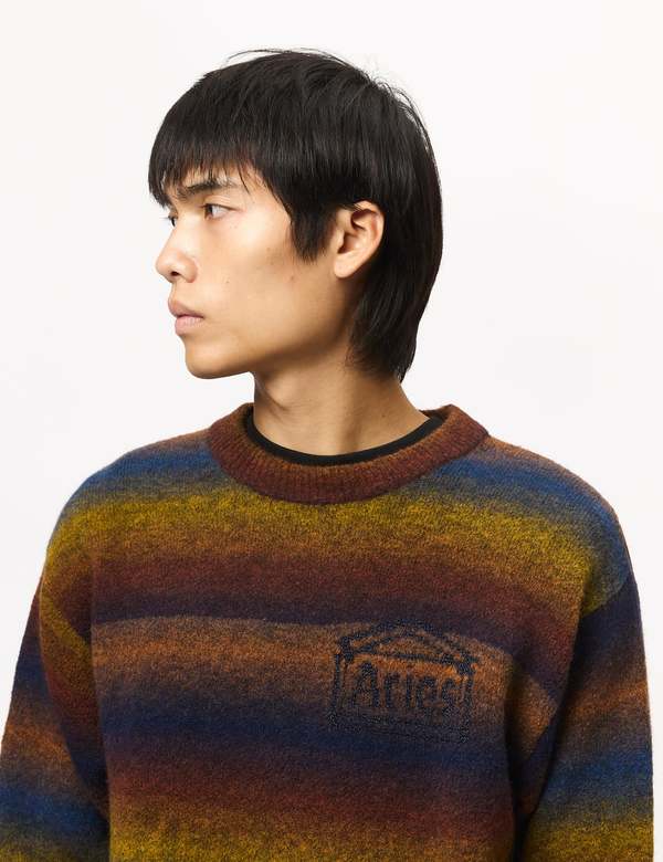 Aries Arise Boucle Space Dye Knit - Blue | Garmentory