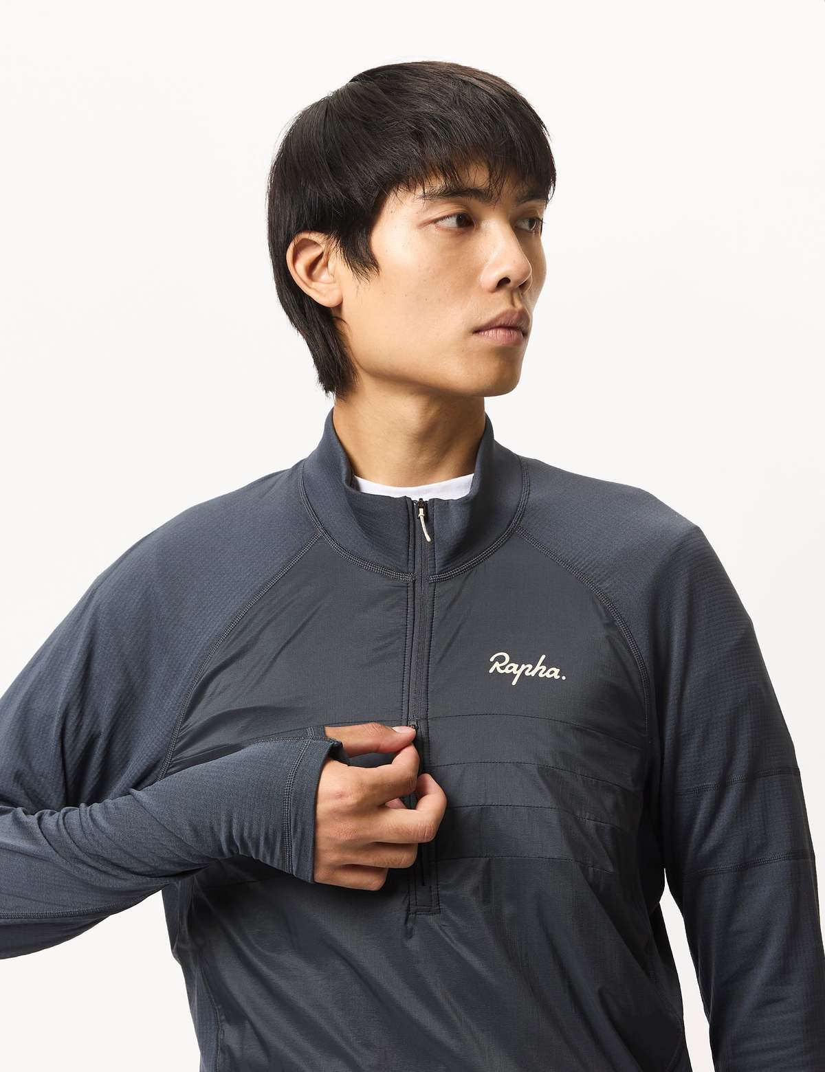 Rapha Explore Zip Neck Pullover - Ink Blue | Garmentory