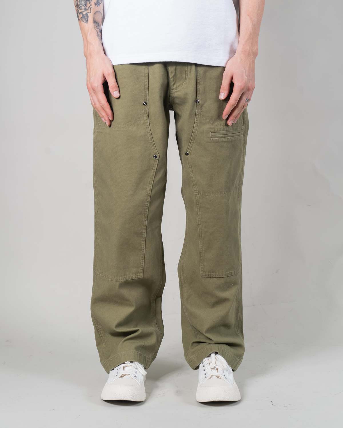 FRIZMWORKS JUNGLE CLOTH DOUBLE KNEE PANTS - KHAKI | Garmentory